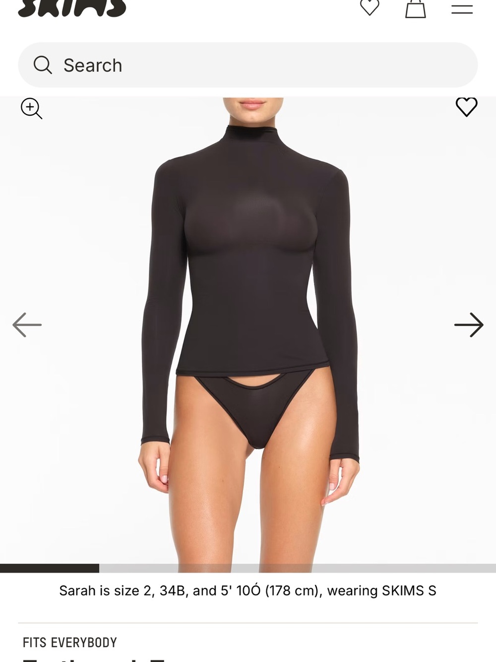 SKIMS fits everybody turtle neck - BLUE